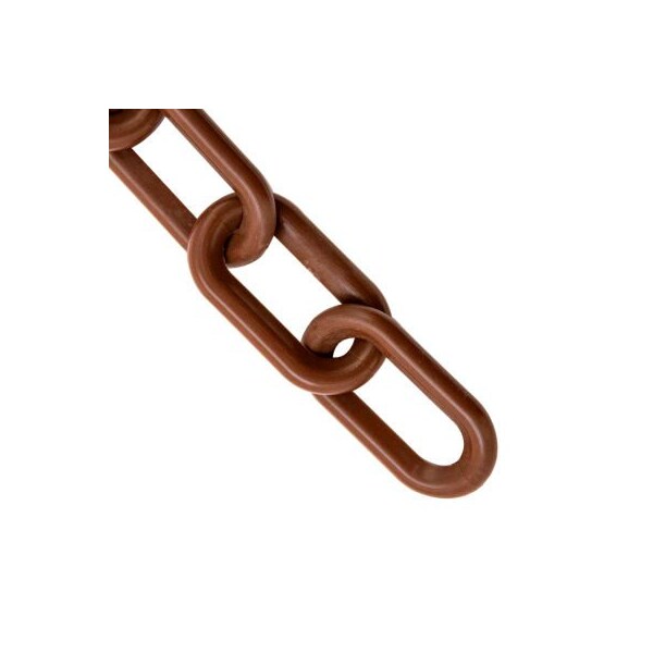 Gec Global Industrial Plastic Chain Barrier 1-1/2inx50L Brown 954112BWN - main